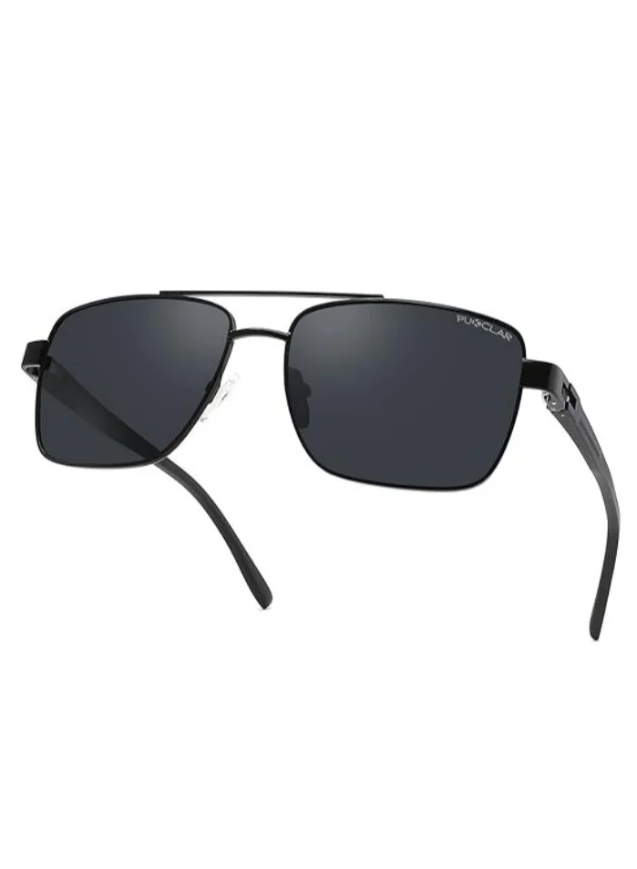 Premium Polarized Pilot Sunglasses Lightweight Rectangular UV400 Protection for Driving and Outdoor Sports (Unisex, One Size) hk7li