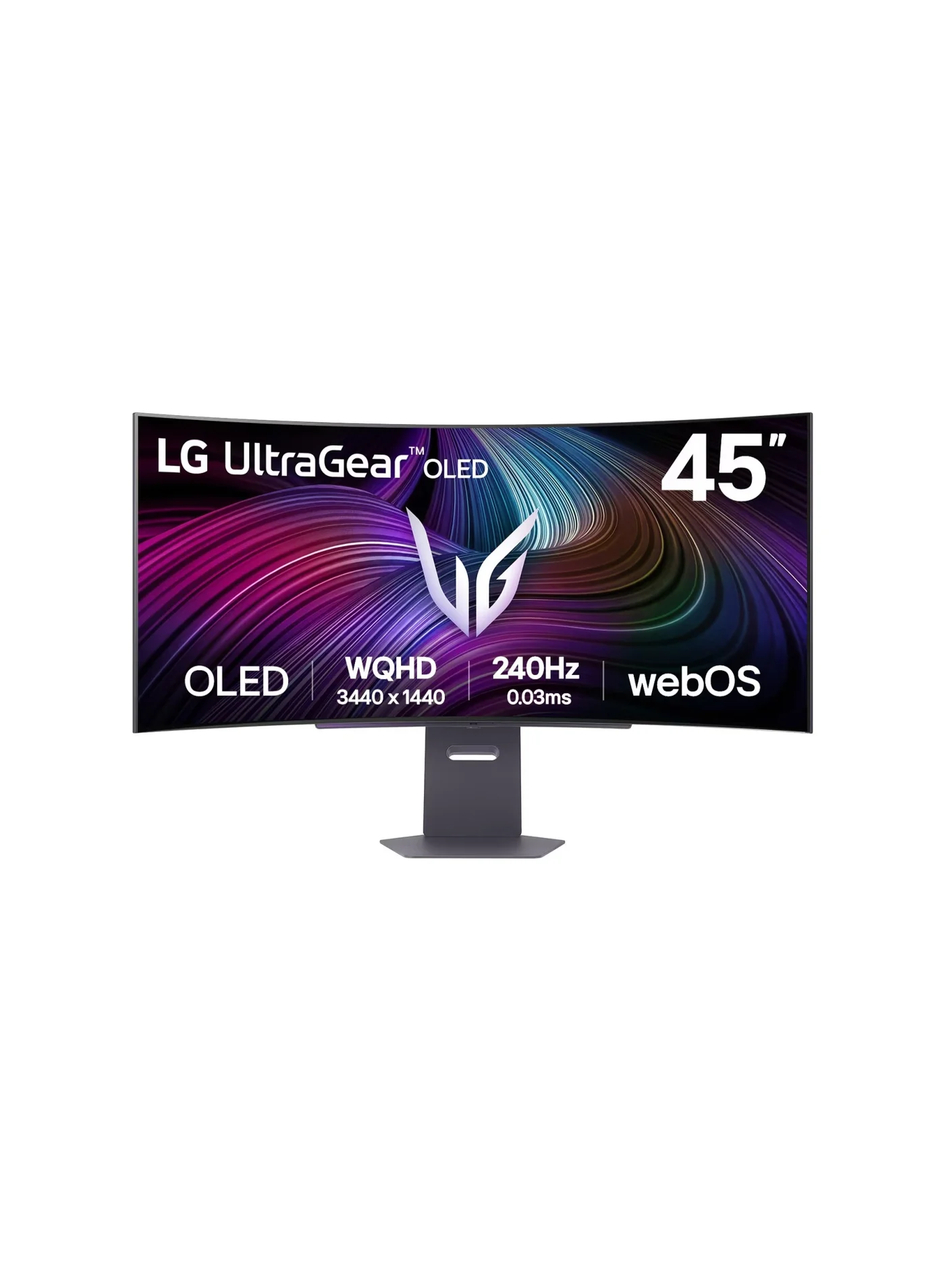 Ultra-HD 45-inch Curved OLED Gaming Monitor WQHD 240Hz 0.03ms Response HDR Premium Smart Display (Black, 45-inch) xwby9