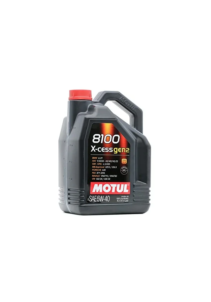 Motul 8100 X-CESS GEN2 Synthetic Motor Oil 5W-40 (Premium Engine Lubricant, 5 L) dwjmq