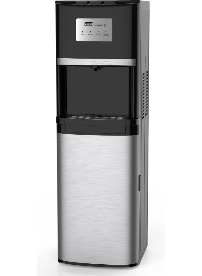 Super General Bottom Mount Water Dispenser with 3 Taps (Silver, 1 Unit) p75r7