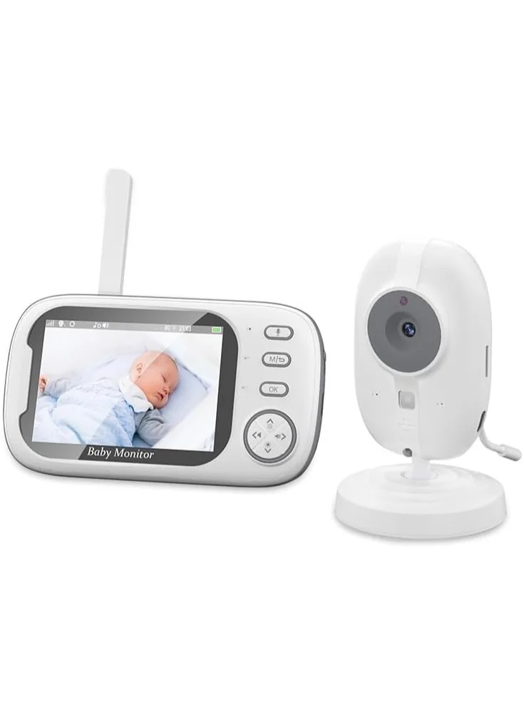 VTERLY Video Baby Monitor with 3.5-inch Screen, Auto Night Vision, 2-Way Audio, Temperature Sensor, and Lullabies (Secure Non-WiFi Transmission) iirkt