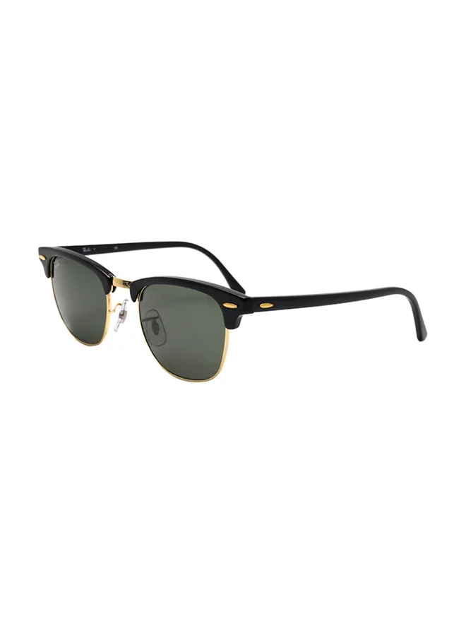 Premium Clubmaster Sunglasses for Men Retro Browline Style (Black, 51 mm) mui9l