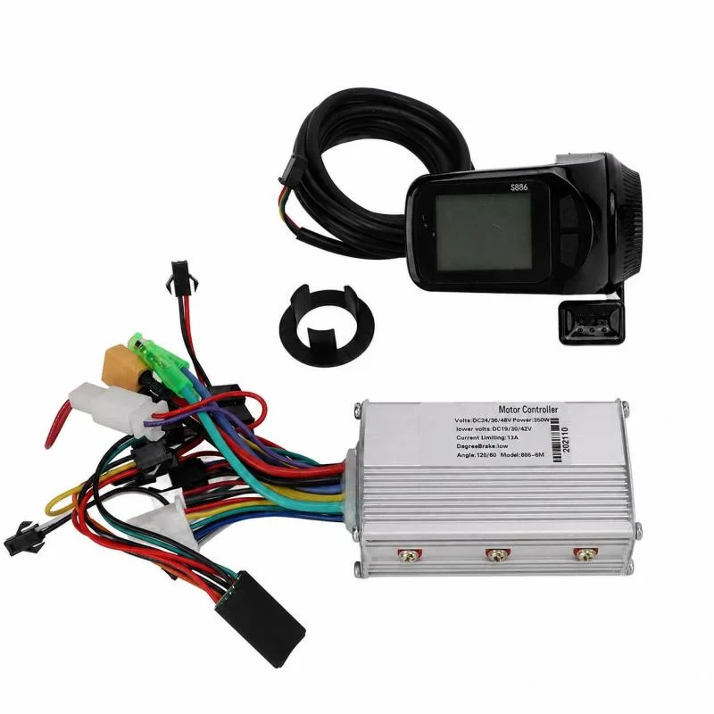 Premium Brushless Motor Controller with LCD Display and Aluminum Alloy Heat Dissipation Shell for Electric Bikes (22.5mm Handlebar) h5zpt