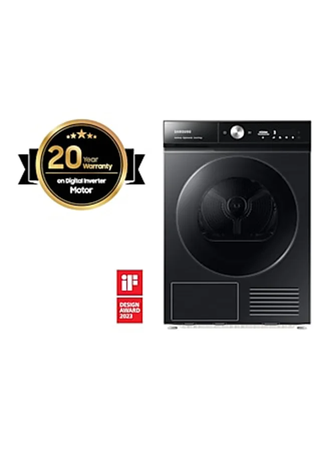 Ultra-HD Premium Electric Dryer with AI Control and Energy Efficient Drying Technology (Black, 9.0 kg) ujolc