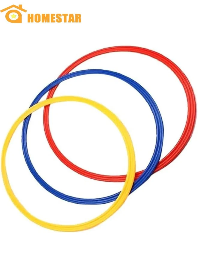 HOMESTAR Football Speed Agility Training Rings Set (12-Piece, 40cm) Durable Outdoor Sports Equipment with Carry Bag iibb0