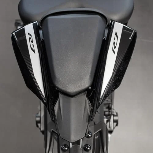 Premium 3D Resin Motorcycle Rear Tail Protection Sticker Decal for Sport Bikes (Black) lgen8