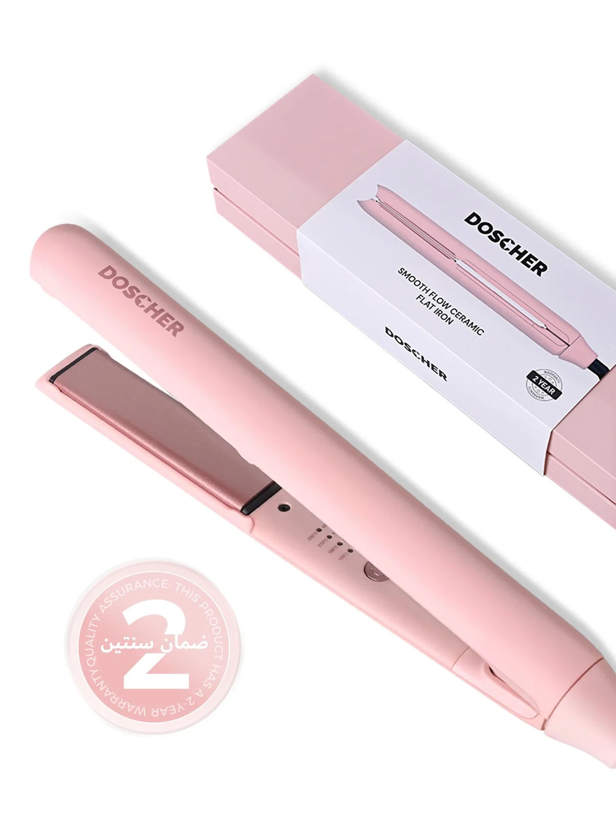 DOSCHER Ceramic Hair Straightener and Curler 2-in-1 Professional Styling Tool with 3D Floating Plates (230¡ãC, 2m Cord) pxj2t