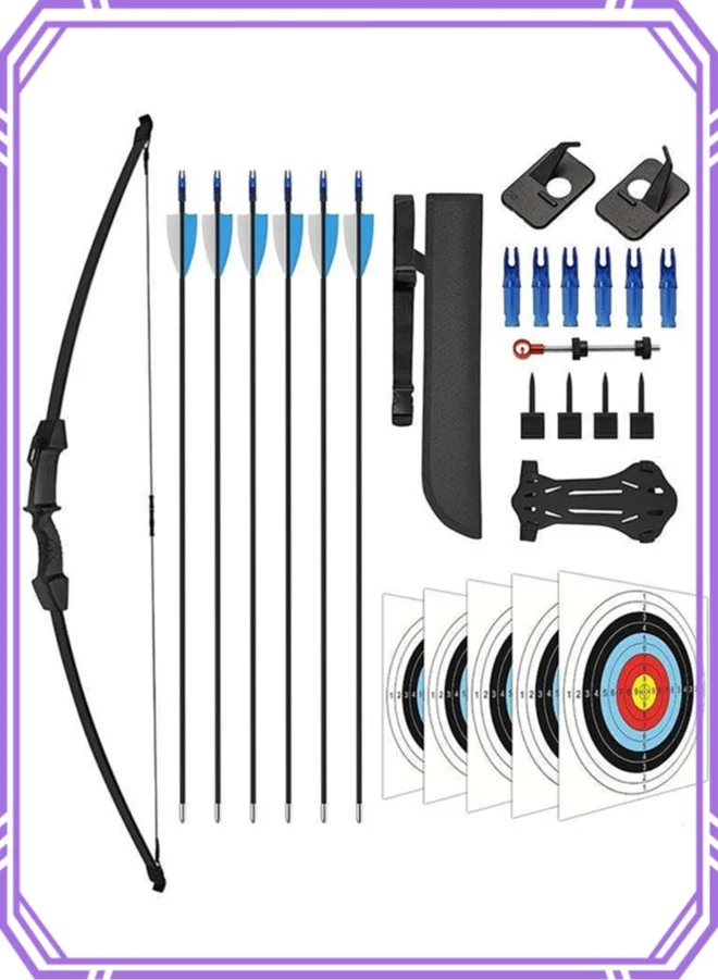 APEX Bow and Arrow Set for Youth Beginner Practice (6 Arrows Included, Outdoor Sports Activity) 6h04i