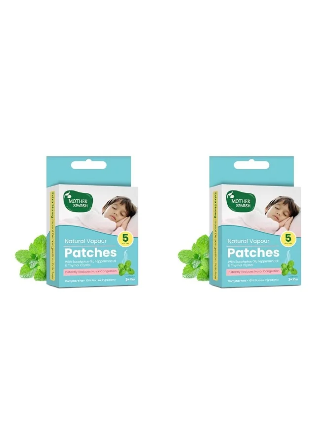 Natural Vapour Patches for Kids with Eucalyptus and Peppermint Oil (Camphor-Free, 8-Pack) cexpd