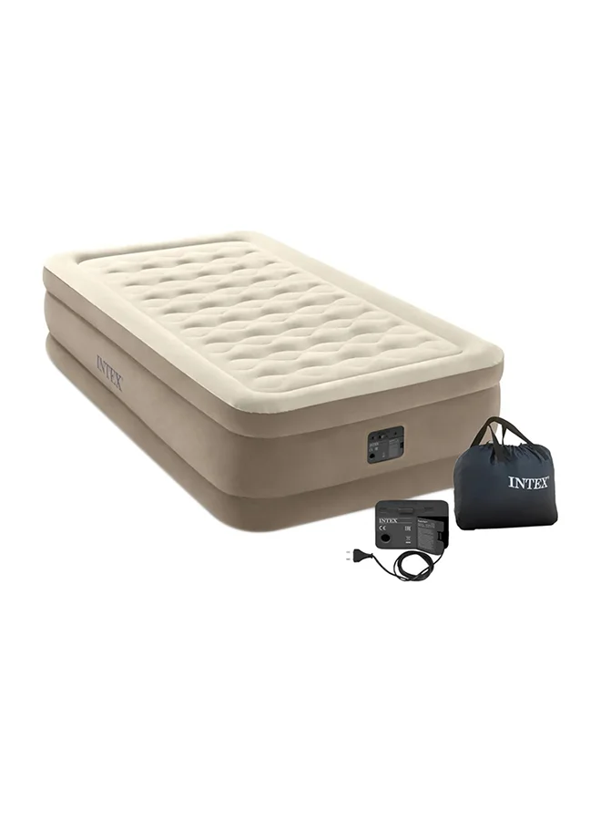 Premium Ultra Plush Airbed with Fiber-Technology Support (Beige, 191x99x46cm) gwhsh