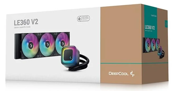 DEEPCOOL LE360 V2 ARGB Liquid CPU Cooler with Triple 120mm Fans and Aluminum Radiator (Black, 360mm) zqx9i