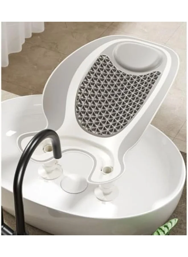 Turtees Baby Sink Bath Tub with Anti-Slip Support Seat (Newborn to Toddler, Premium Plastic, Grey) yz77s