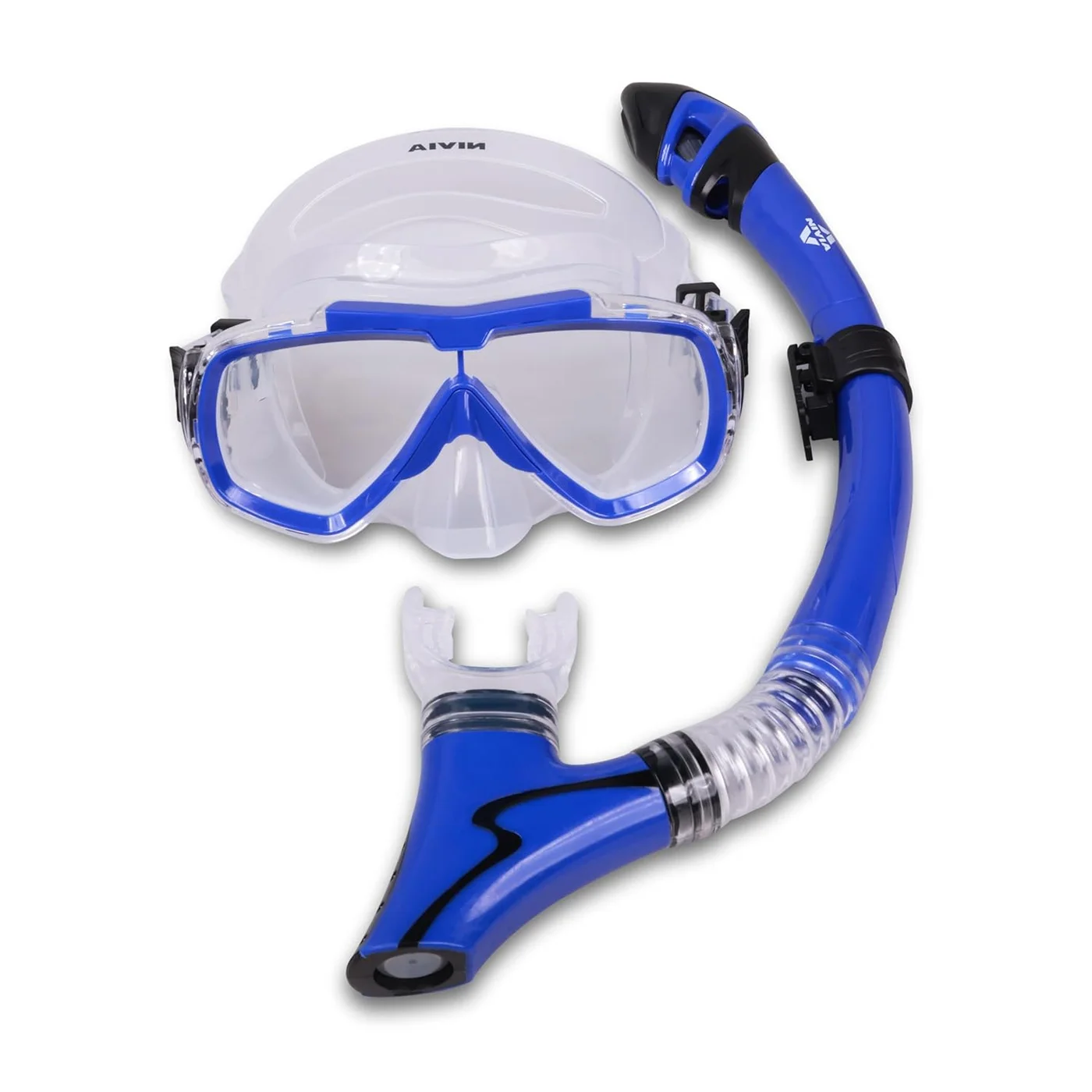 Pro Dive 2.0 Swimming Mask and Snorkel Set Premium Underwater Diving Gear (Blue, One Size) mi42r