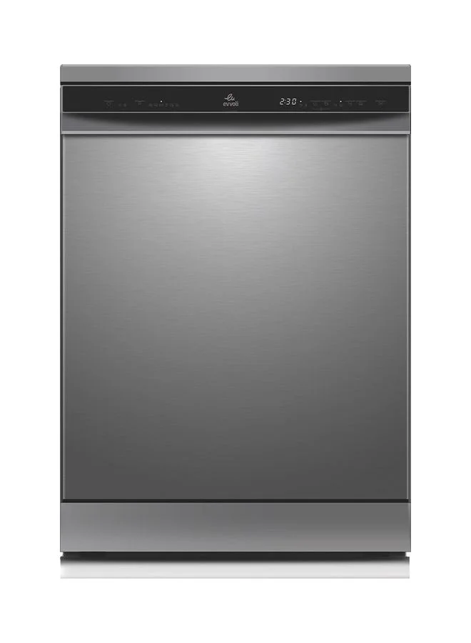 Evvoli Freestanding Dishwasher 12 Place Setting with 6 Programs and High Energy Efficiency (Silver, 11 L) 4p440