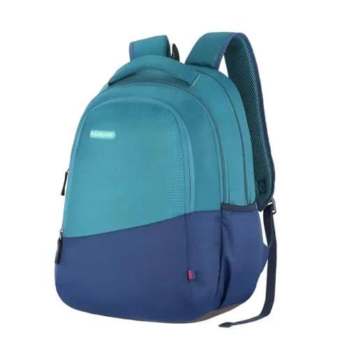 Premium Laptop Backpack Professional Travel Bag Durable Water-Resistant Fabric (Teal Navy, 45 cm) hrqj3