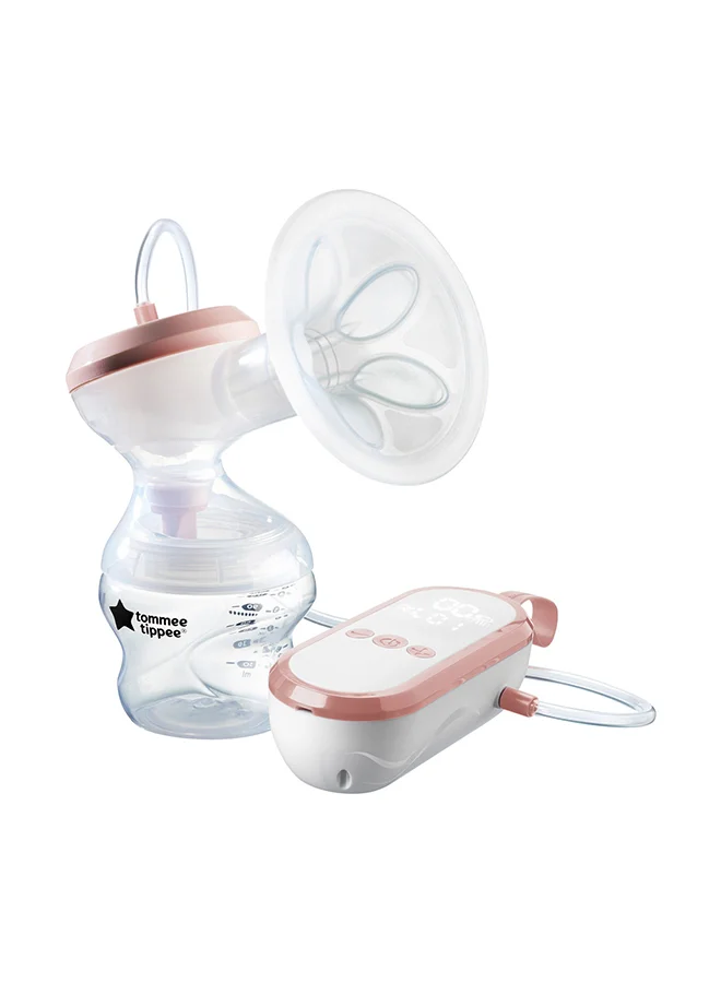 Premium Single Electric Breast Pump with Massaging Silicone Cup, USB Rechargeable, Portable and Quiet Design for Nursing Mothers (1 Count) h4179