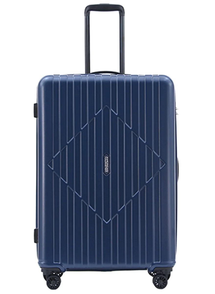 Skytrac DW V2 Hard Shell Check-In Suitcase with 4 Spinner Wheels and TSA Lock (Navy Blue, 79 cm) 4ytaw