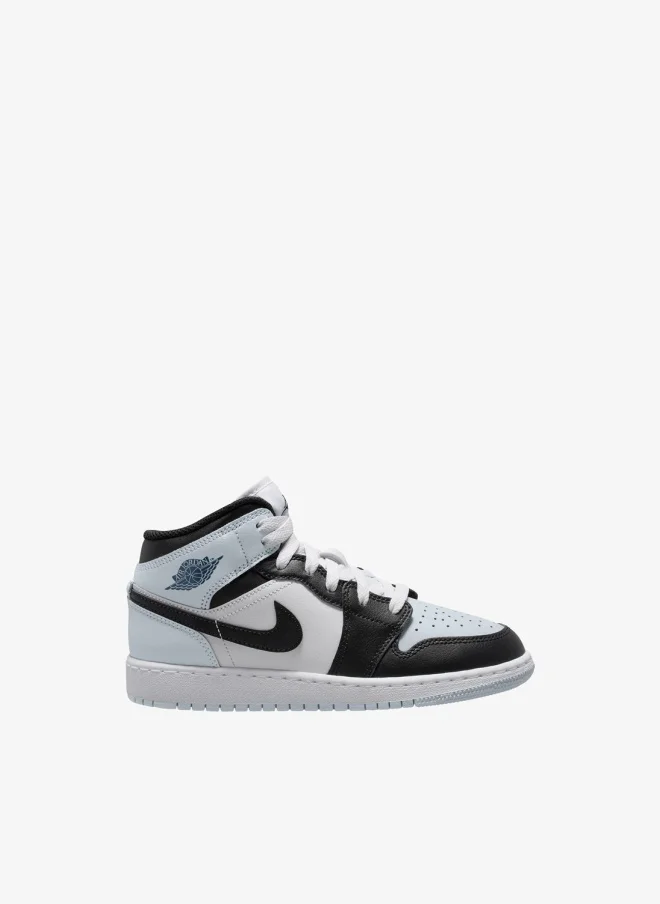 Premium Youth Mid-Top Basketball Shoes Athletic Performance Sneakers for Kids (Black/White, Size 35 EU) 0p6d0