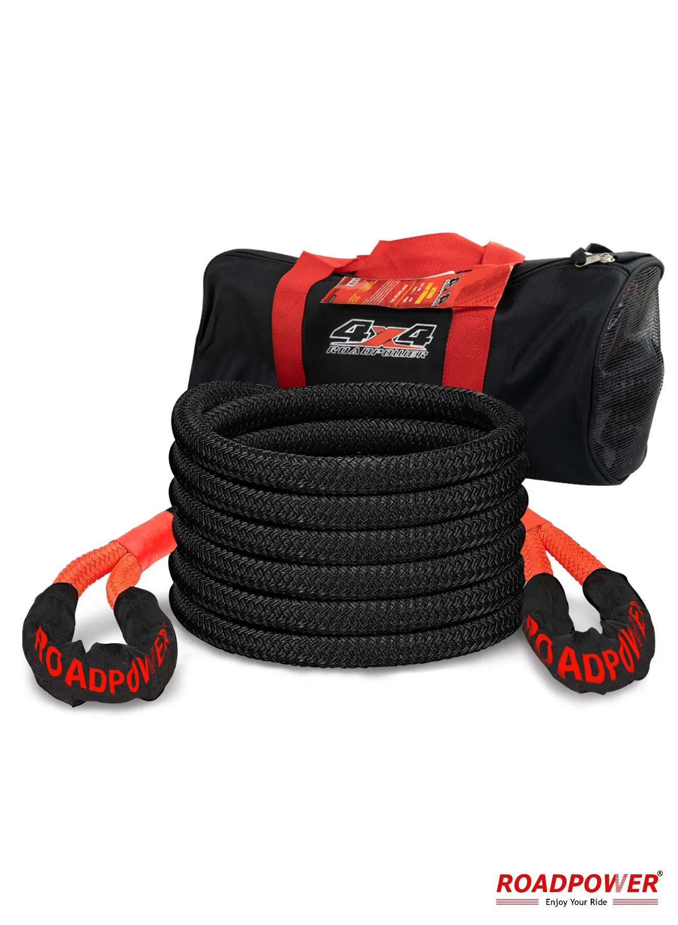 RoadPower Kinetic Recovery Rope Heavy Duty Offroad Towing Strap for UTV ATV Truck (14 Tons, 6 Meters) nk8g8