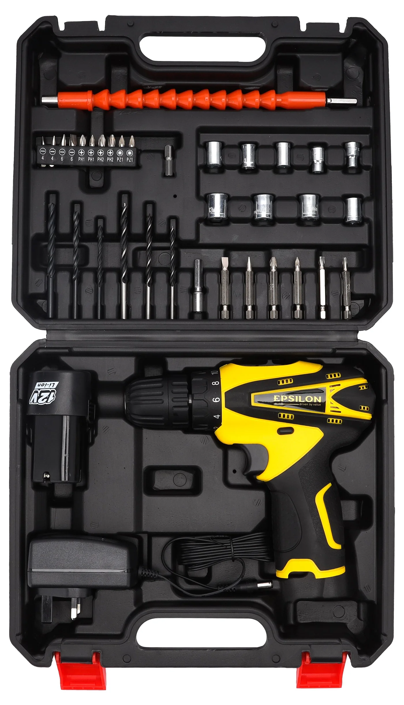 Epsilon 12V Cordless Drill Power Tool (Compact, Lightweight, 12V) 5zevo