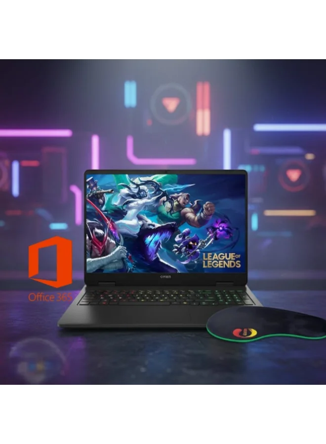 Premium 16-Inch AI Gaming Laptop, 16GB RAM, 1TB SSD, RTX 5060 Graphics, 165Hz FHD+ Display, English Keyboard (Black, 16-Inch) uidbo