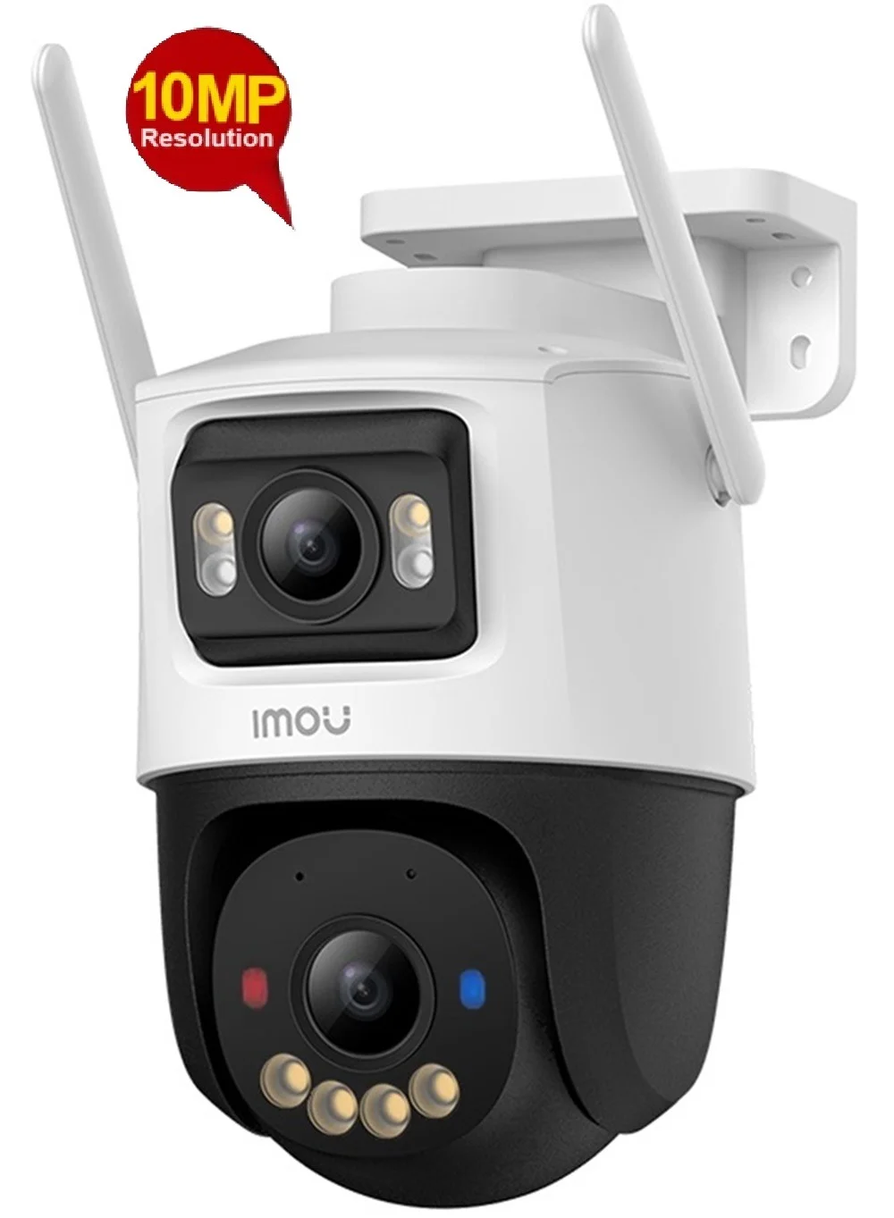 IMOU Cruiser Dual 2 Outdoor Security Camera 10MP Dual-Lens Wi-Fi 6 AI Detection IP66 Weatherproof (Red) 0w3rd