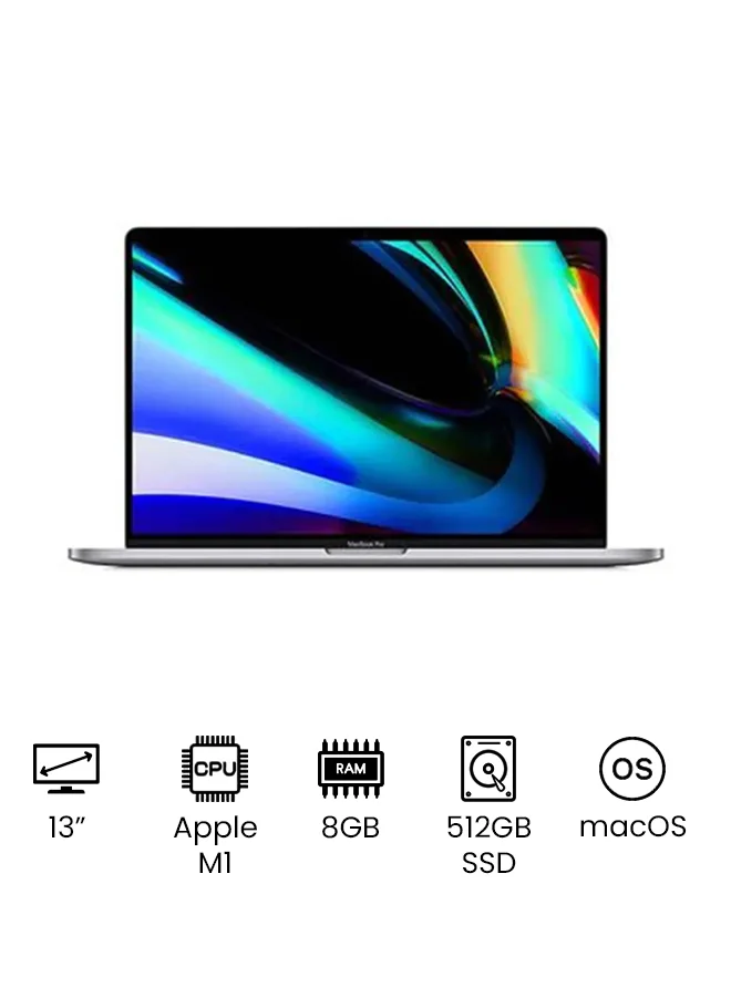 Premium Smart 13-Inch Laptop, High-Performance M1 Pro Chip, 8GB RAM, 512GB SSD, macOS, English Keyboard (Space Grey, 13 Inch) 6sf5b