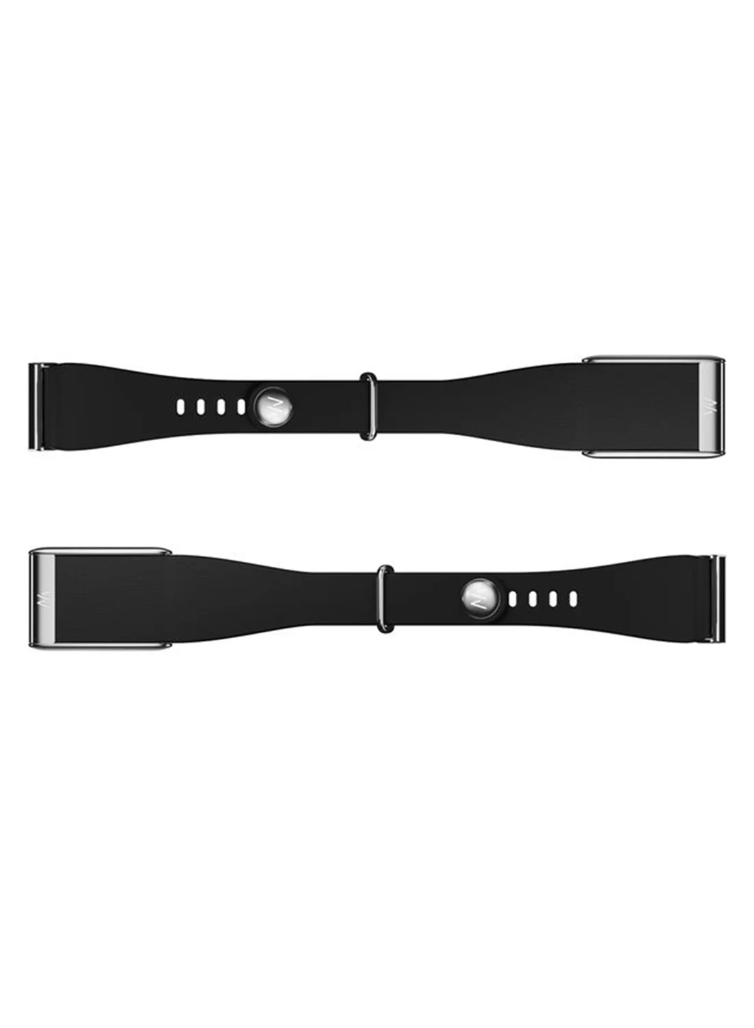 LeatherLuxe Premium Genuine Italian Leather Band for Fitness Trackers (Black, Size S) cr3sr