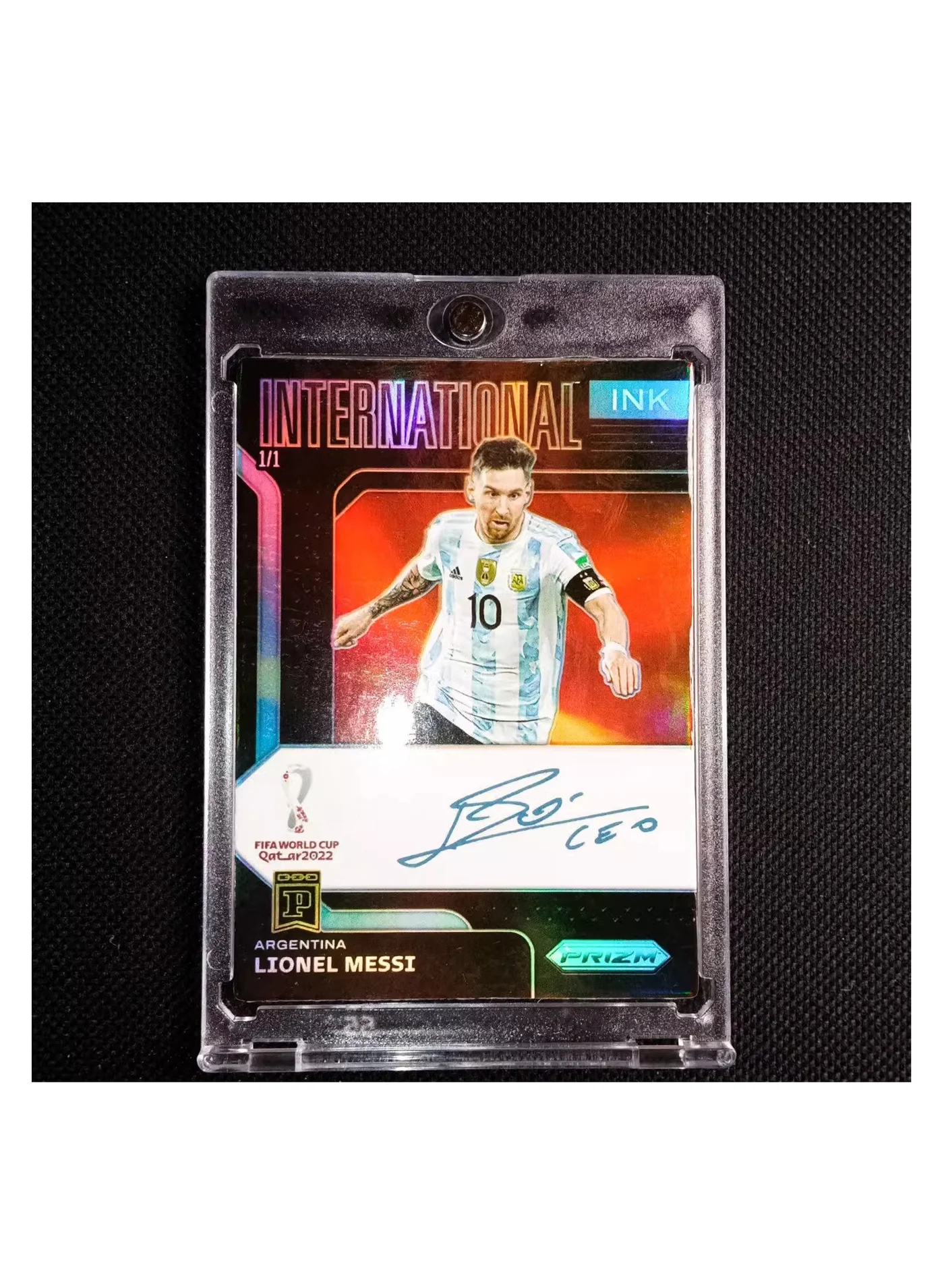 Premium Collectible Soccer Star Refraction Card with Protective Display Case (1/1 Edition) 2altw
