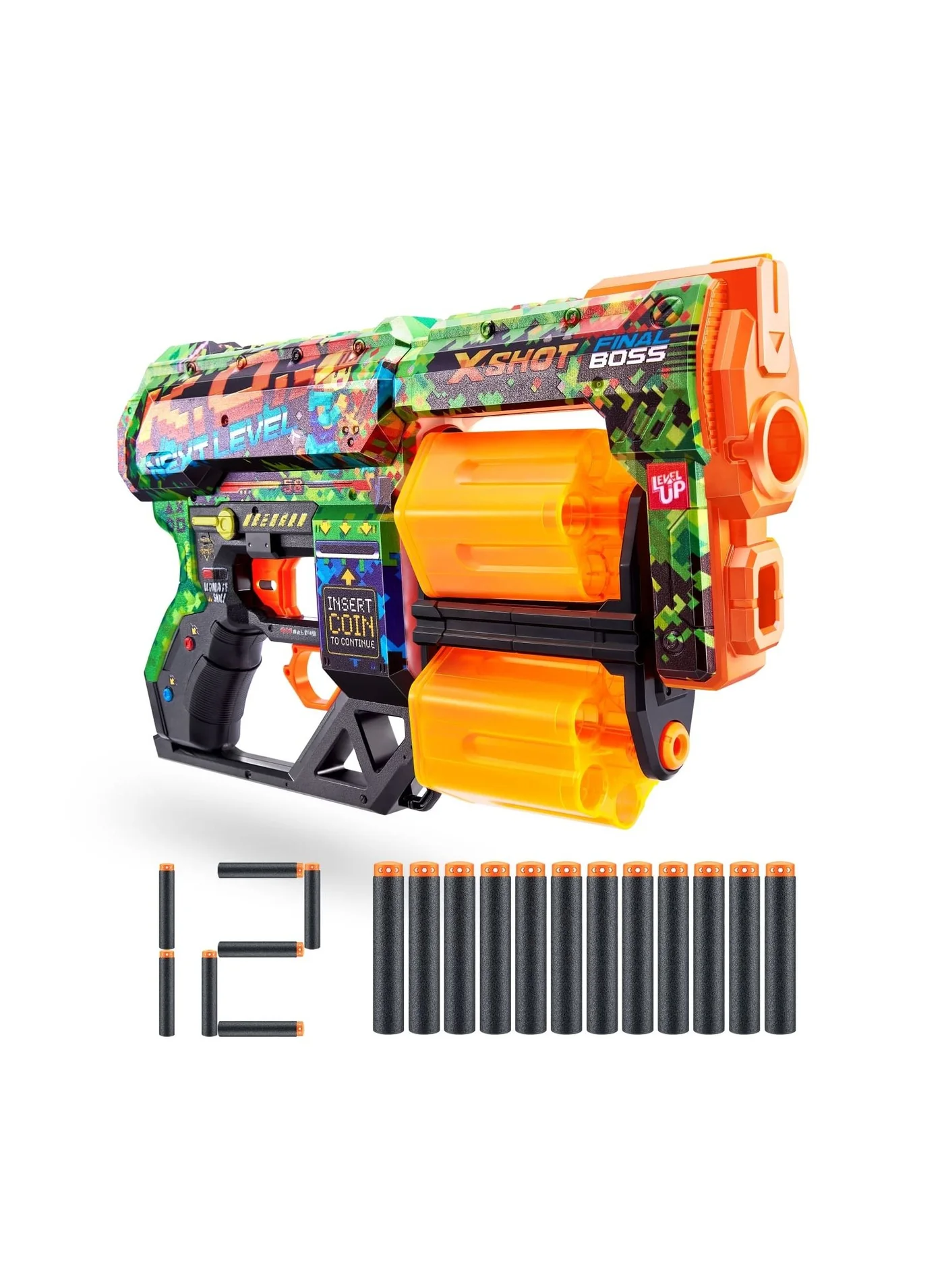 X-Shot Skins Dread Foam Dart Blaster Dual-Barrel Action Toy (12 Darts, 1 Pack) 42hm1
