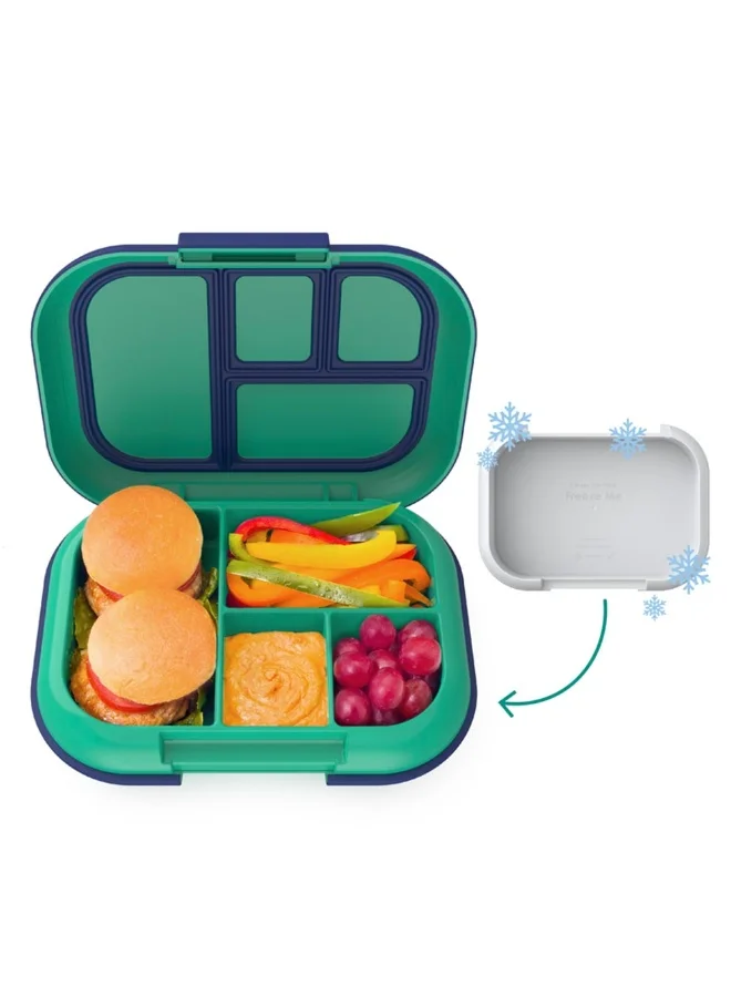 Premium 4-Compartment Insulated Lunch Box for Kids (Green, 1 Unit) bz4p3