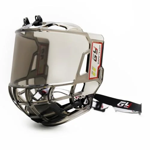Premium Ice Hockey Full Face Shield Visor Impact Resistant Protective Gear for Senior and Youth (Smoke, One Size) pd3rw