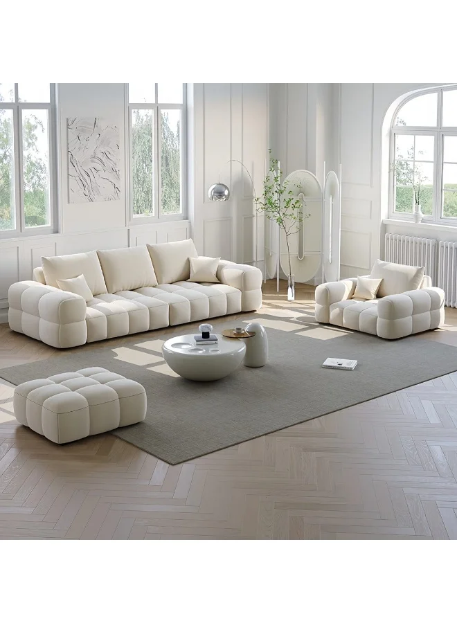 Maharat Al Bahar Modern Couch Set Premium Fabric Upholstery for Living Room (3-Seater, 220 cm) sdusx