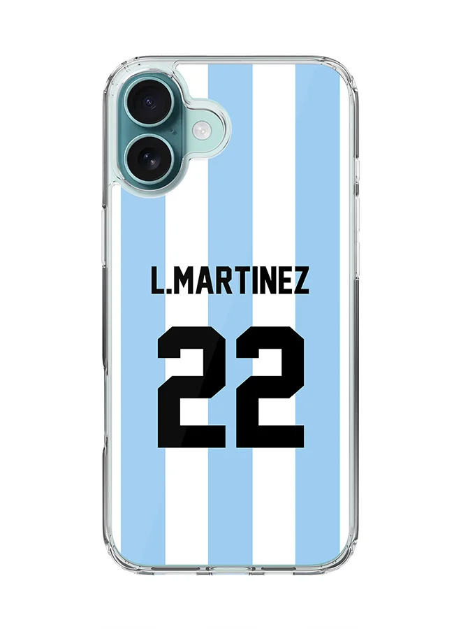 Stylizedd Slim Magnetic Phone Case for 16 Plus Premium TPU Protective Cover with Argentina Football Team Design (Clear) kw8n0