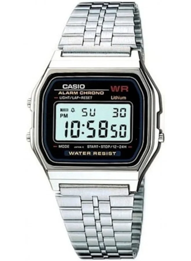 Classic Digital Quartz Wristwatch Stainless Steel Band (Silver, 35 mm) For Men 4w0op