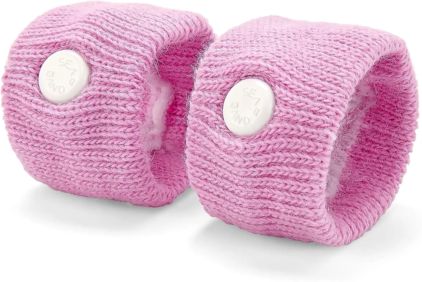 Acupressure Wristband for Motion and Morning Sickness Relief (Pink, 1 Pair) bjh3g