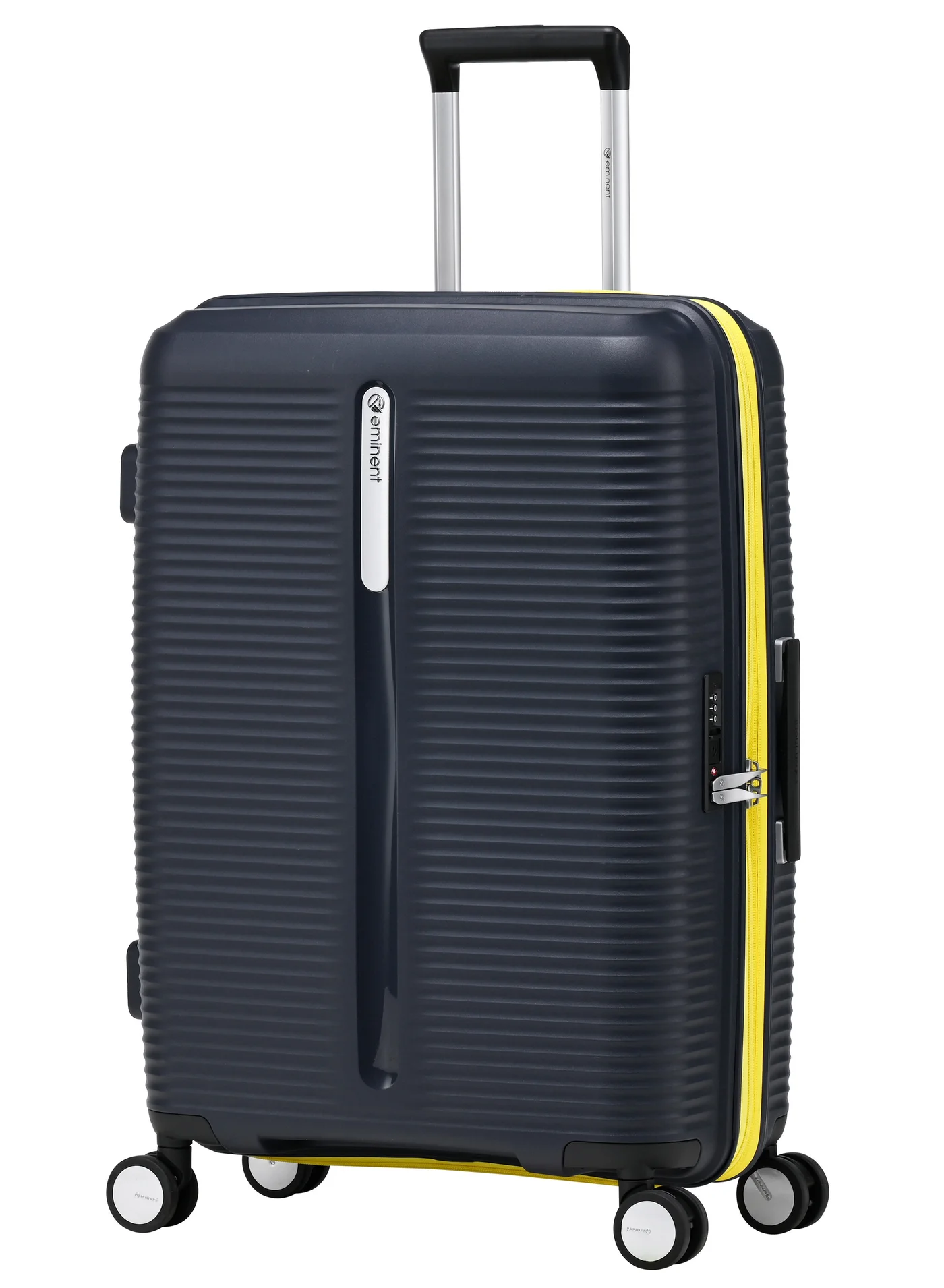 Eminent Hard Case Checked Luggage 28 inch Expandable Travel Suitcase with TSA Lock and 4 Spinner Wheels (Mood Indigo, 71 cm) g9e89