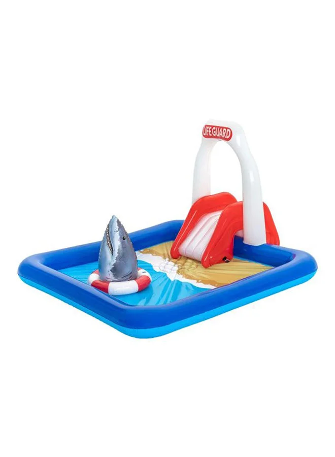 Inflatable Lifeguard Tower Play Center Pool (234x129x203cm) Premium Outdoor Water Activity Set for Kids 2py34