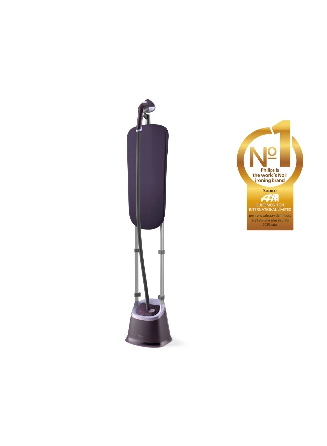 Professional Vertical Garment Steamer with XL StyleBoard and Fragrance Infuser (2000W, 2L Tank, Purple/Silver) gk80f