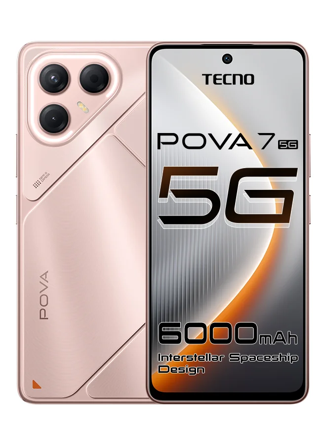TECNO Pova 7 Smartphone 5G Dual SIM 8GB RAM 256GB Storage (Pink, 6.78-inch Display) 5i3rq