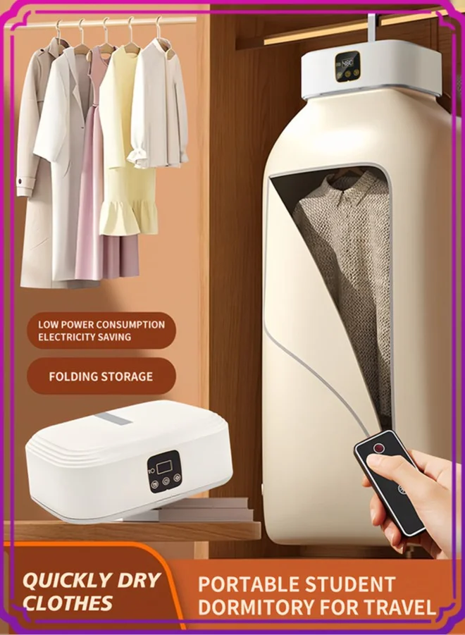APEX Portable Electric Clothes Dryer with Remote Control (2-Gear Adjustable, Compact Dryer Bag for Delicate Garments) alshs