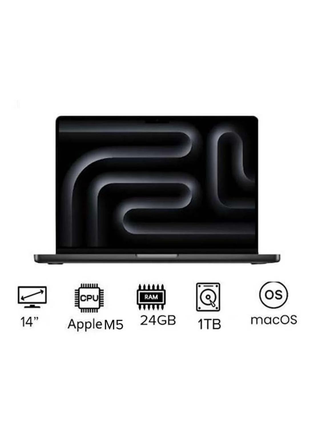 Premium Smart Laptop Pro MDE34 14-Inch Display 24GB RAM 1TB SSD 10-Core CPU 10-Core GPU (Space Black) fr1mx