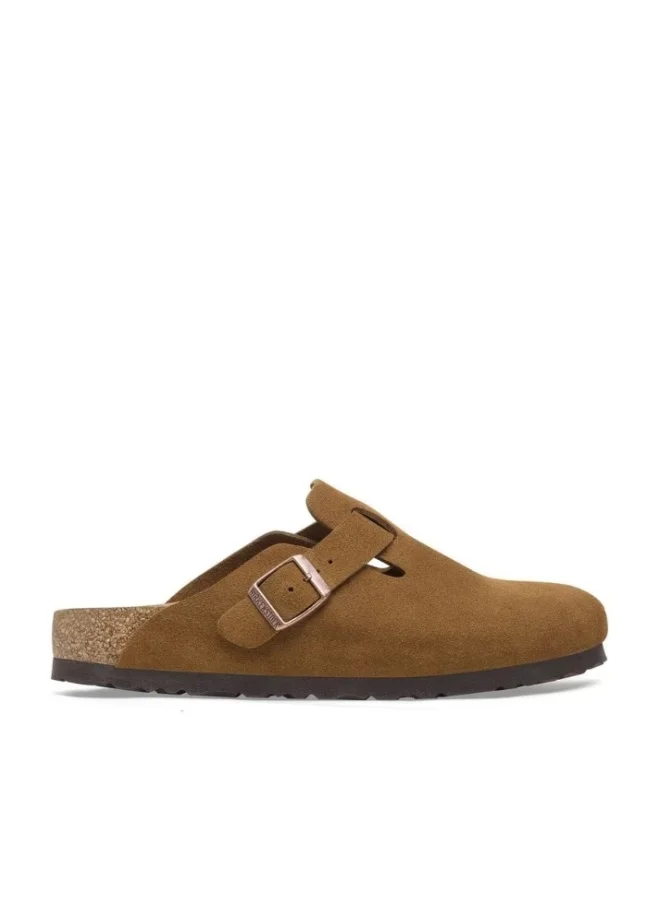 Premium Suede Leather Clogs Soft Footbed Wide Fit (Unisex, Brown, 40 EU) 4m6cu