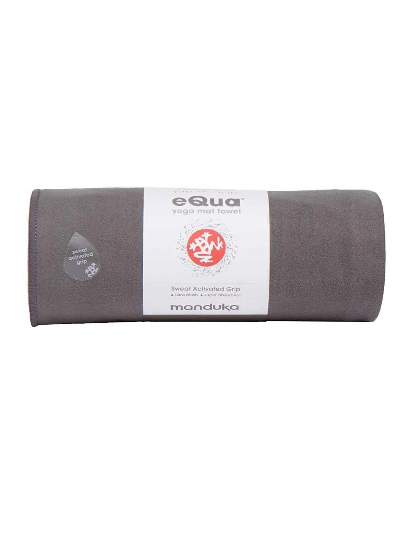 Manduka Equa Yoga Towel Premium Non-Slip Microfiber (Thunder, 183 cm) 4thpi