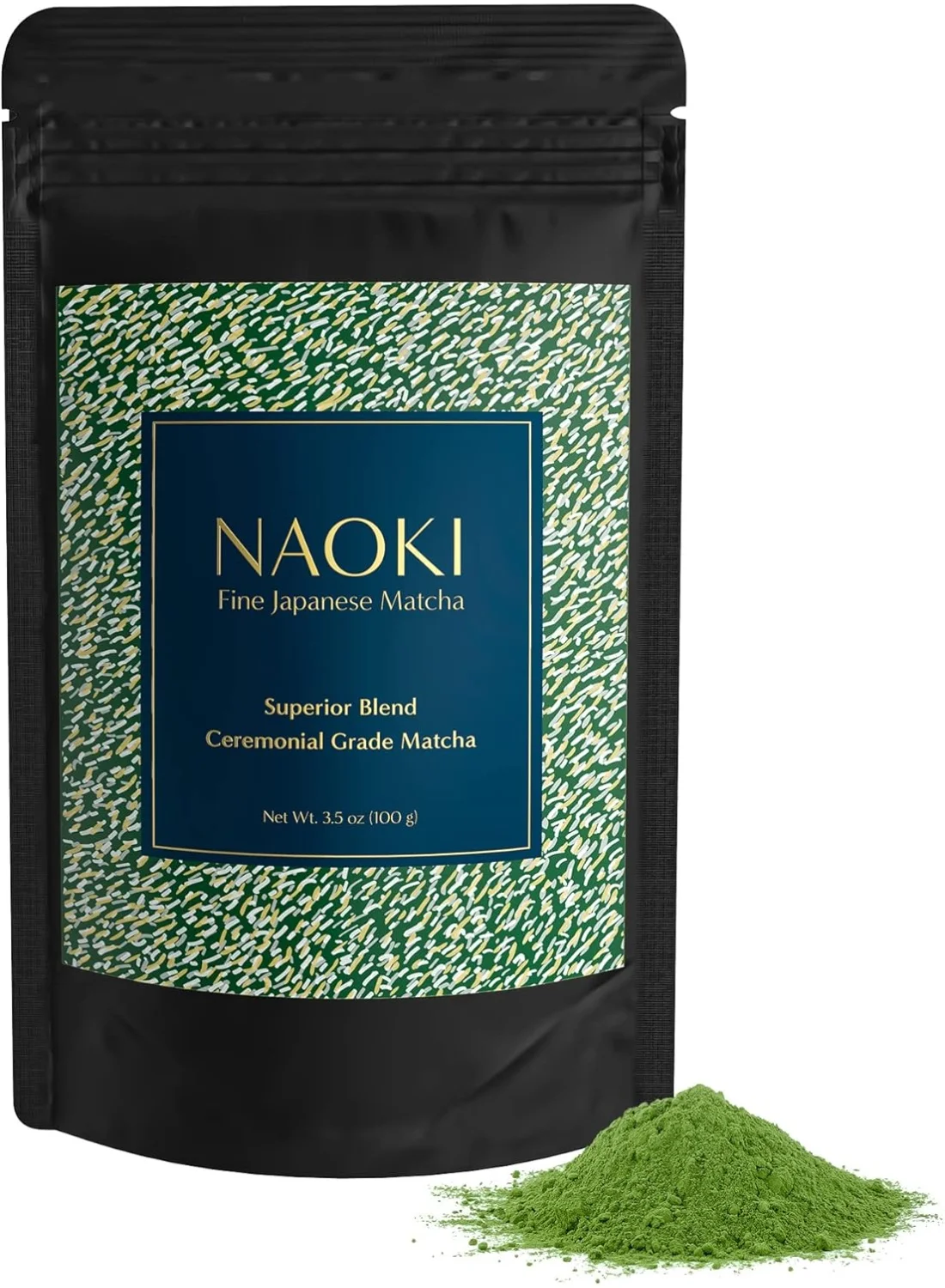 Naoki Matcha Superior Ceremonial Blend Green Tea Powder (Authentic First Harvest Uji Kyoto Matcha, 100g) kd3u5