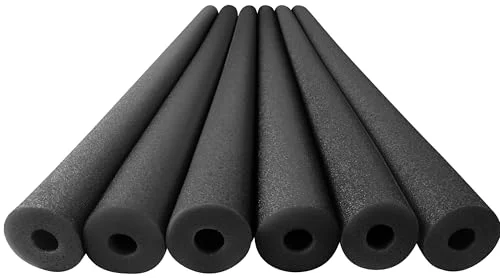 Premium Foam Pool Noodles for Swimming and Water Recreation (Black, 6 Pack) 8j9x9