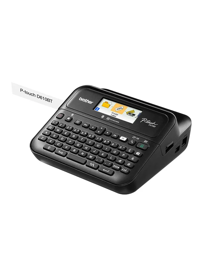Professional Desktop Label Printer with Bluetooth Connectivity and Color Display (Black, Supports up to 24mm TZe Tapes) gpt17