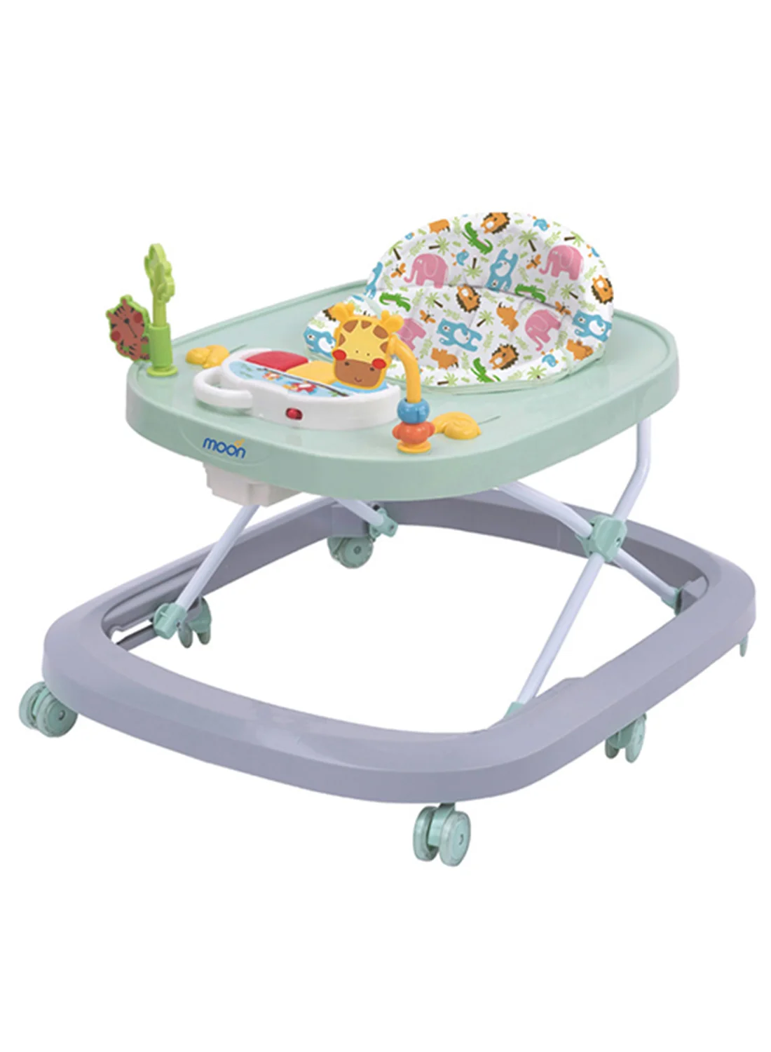 Moon Height Adjustable Baby Musical Walker (Grey Forest, 1 Unit) 1dawi