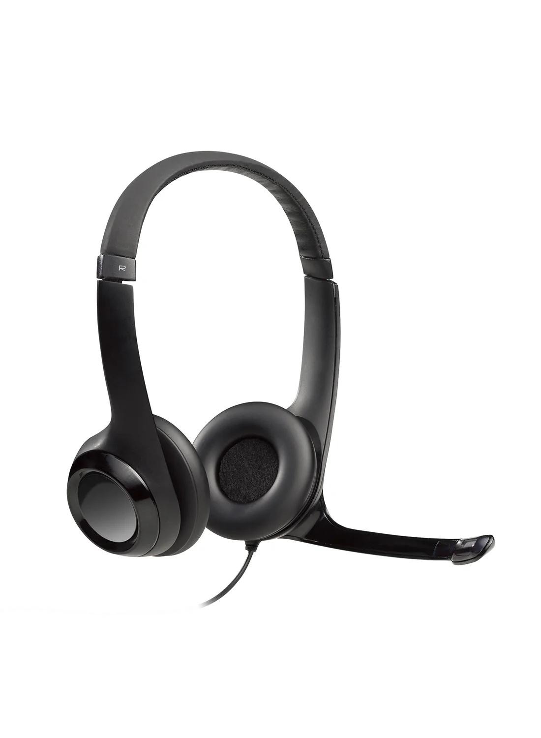 Premium Wired Stereo Headset with Noise-Cancelling Microphone and USB Connectivity for PC and Laptop (Black) 1s977