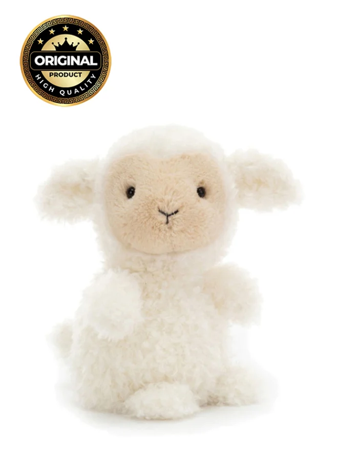 Little Lamb Plush Toy Soft Stuffed Animal with Cordy Legs Premium Collectible Gift (White, 18cm) g4xog